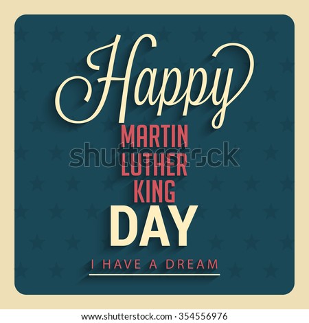 llustration of stylish text for Martin Luther King D