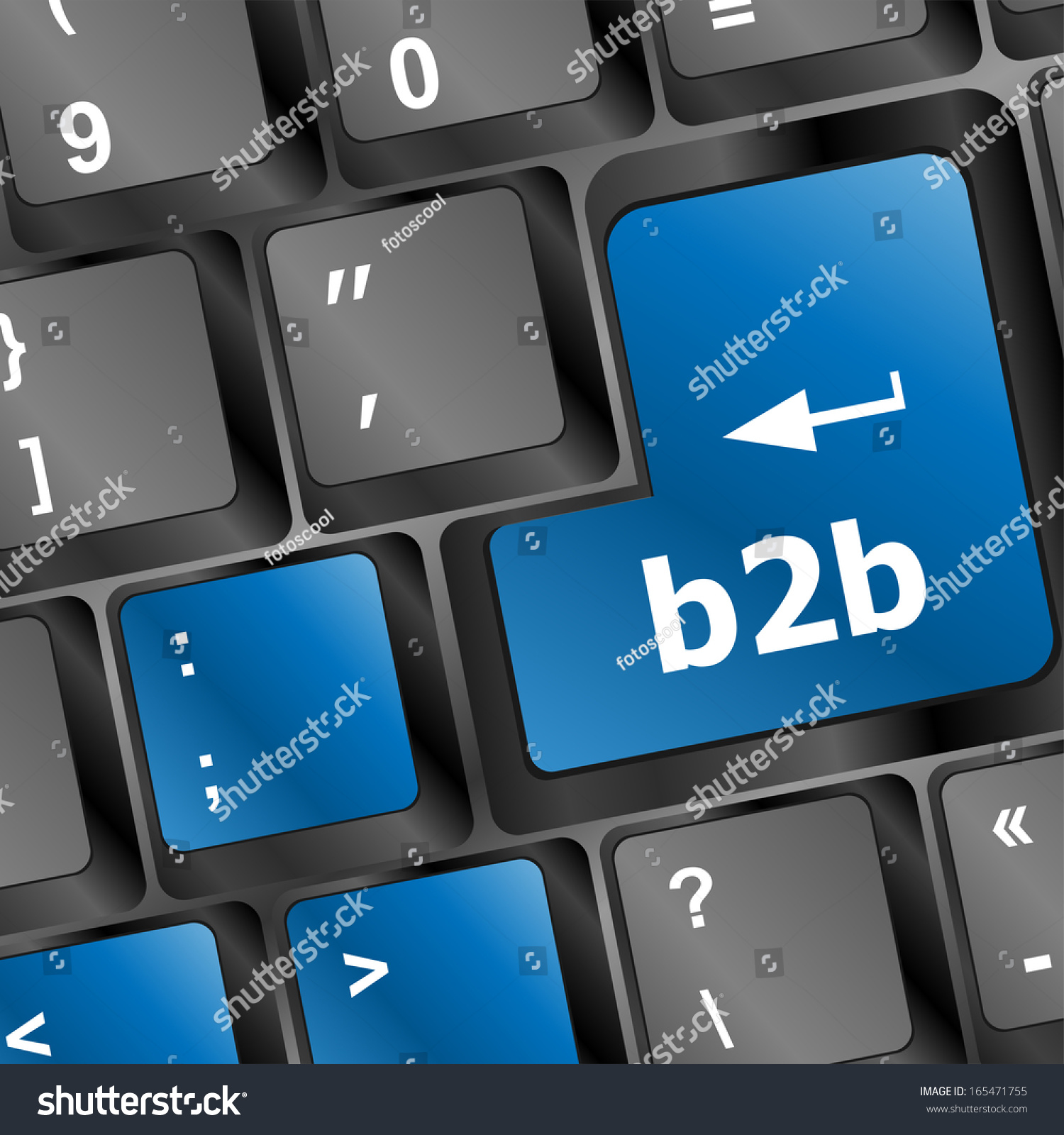词b2b键盘上的数字键-物体,符号\/标志-海洛创意