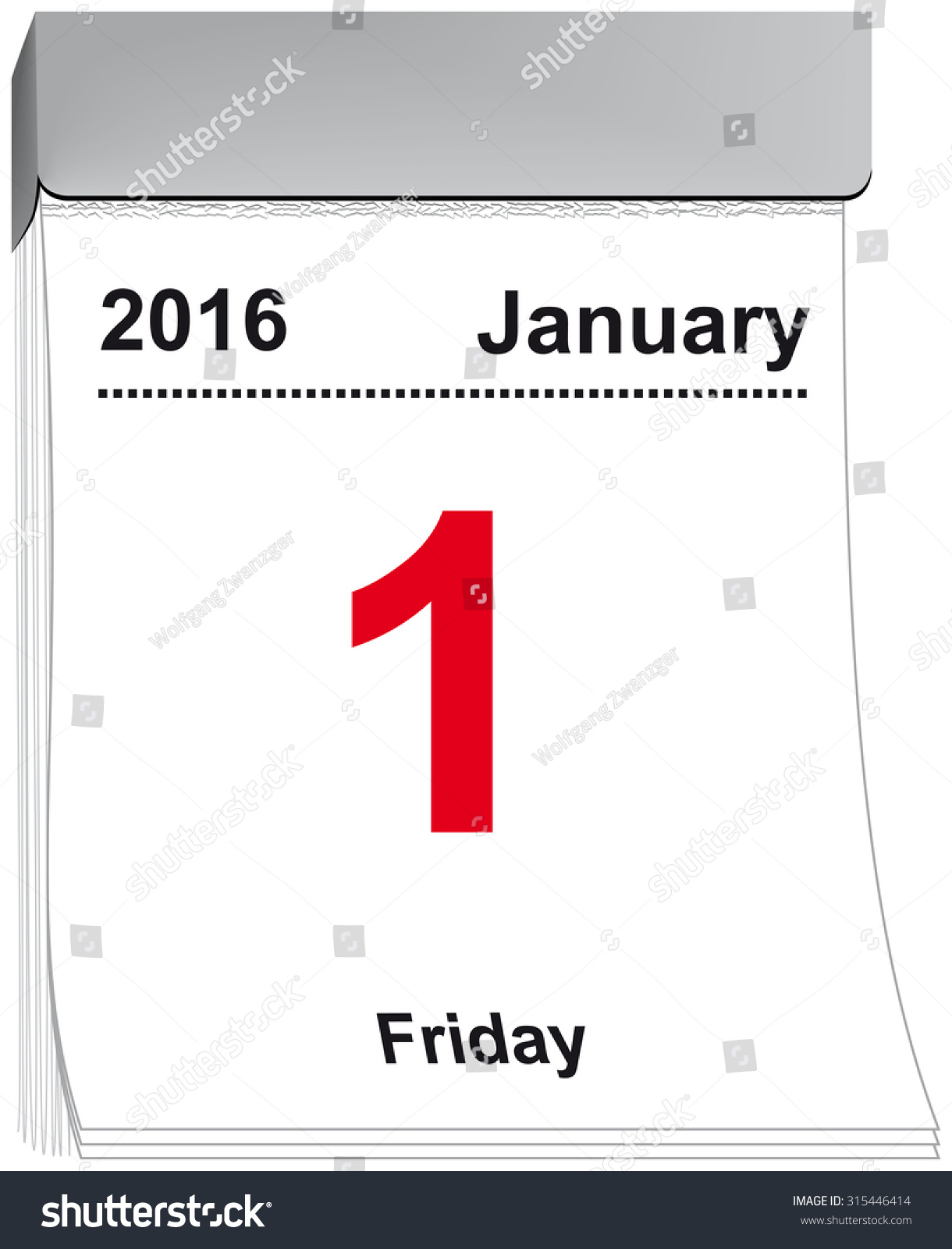 一张2016年1月1日撕下日历的矢量插图-假期,物体-海洛创意(HelloRF)-Shutterstock中国独家合作伙伴-正版图片在线交易平台-站酷旗下品牌