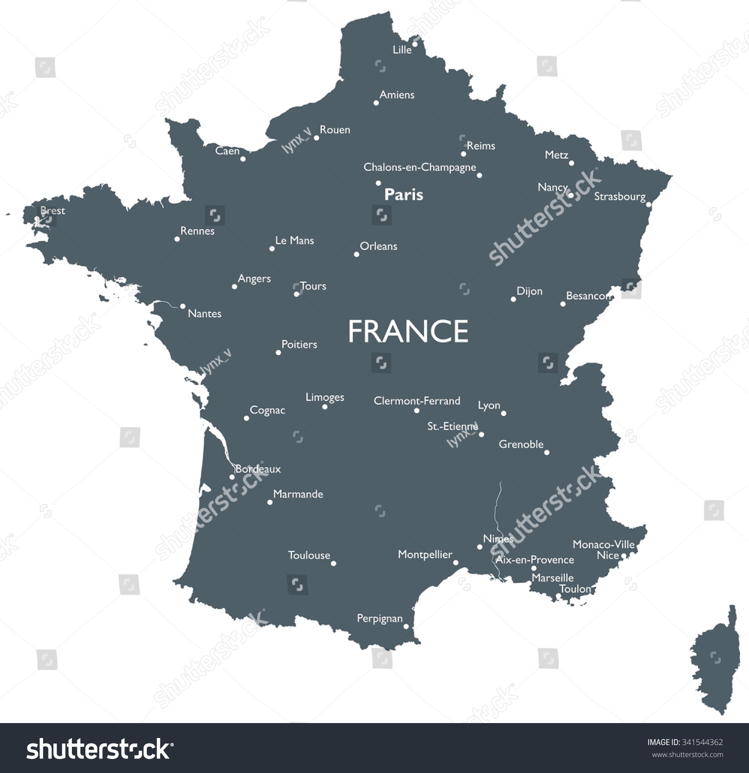 单色法国地图-背景/素材-海洛创意(hellorf)-中国独家图片