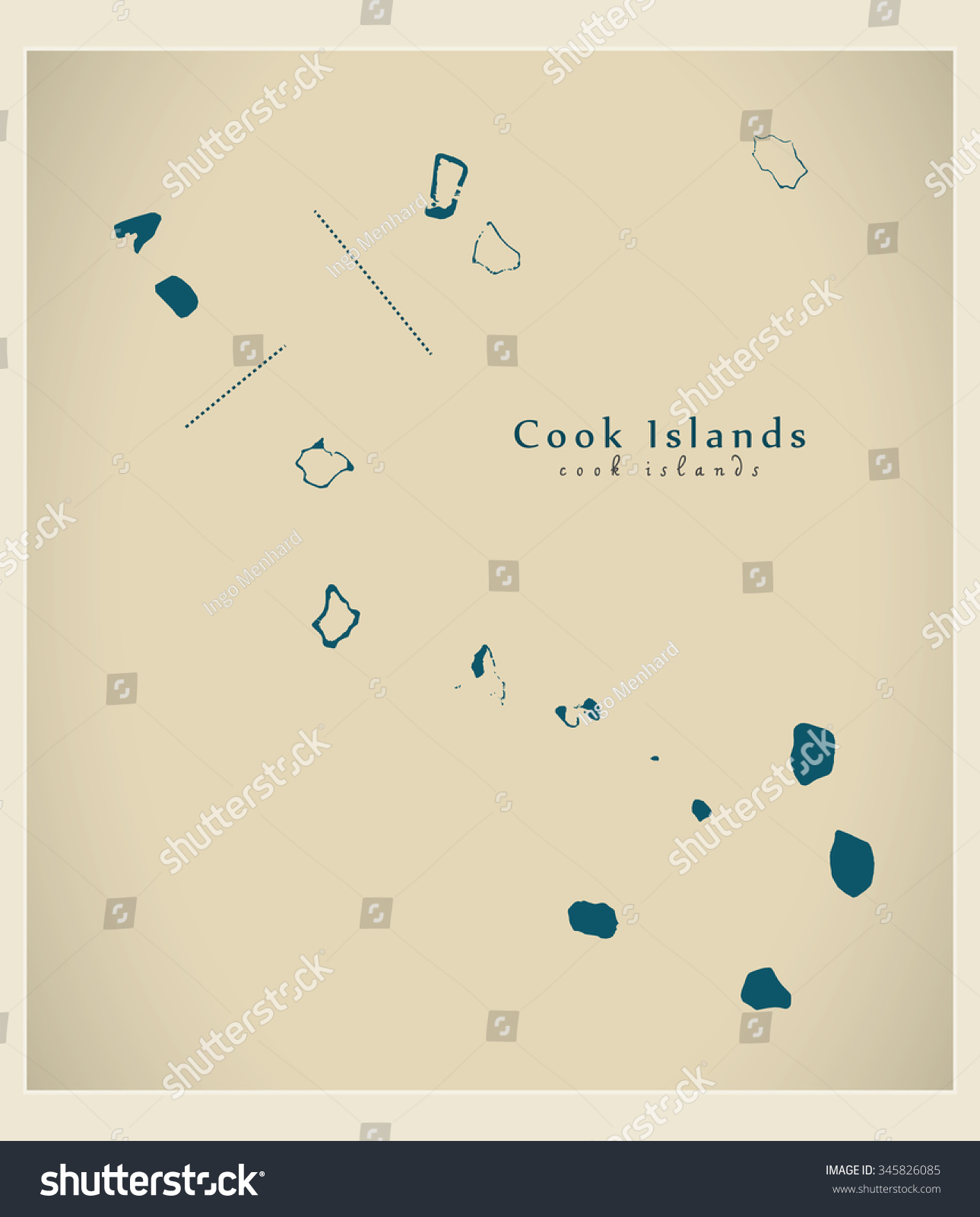 现代地图-库克群岛CK-符号\/标志,抽象-海洛创意