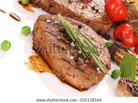 grilled beef steak