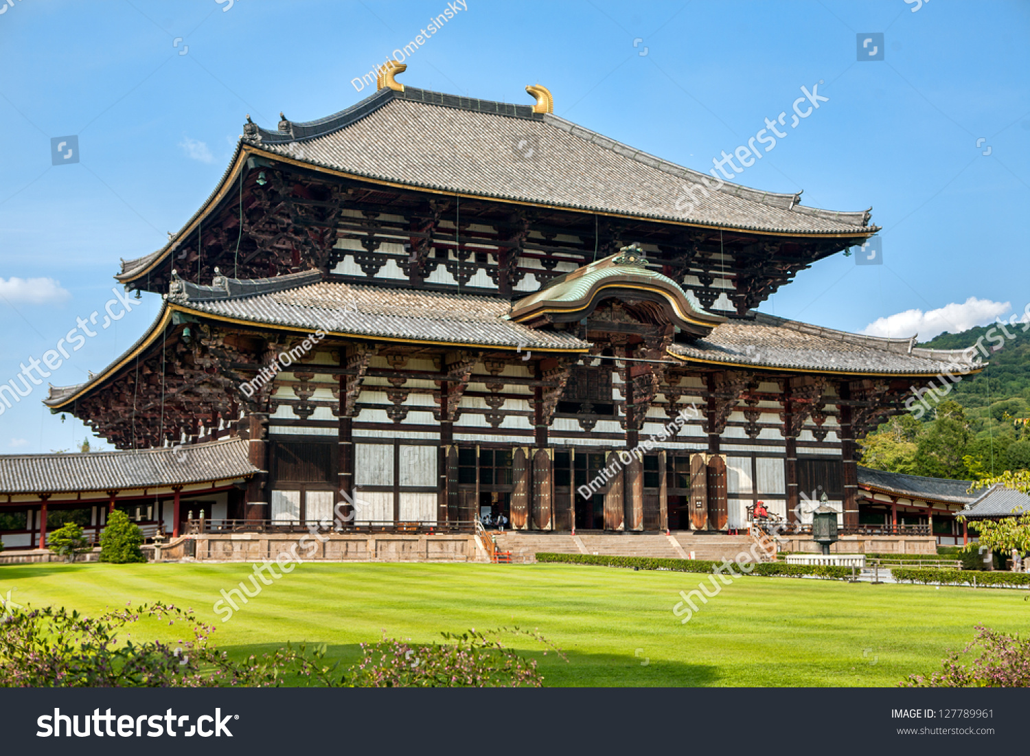 todaiji佛寺在古代日本奈良的資本-建築物/地標,公園/戶外-海洛創意