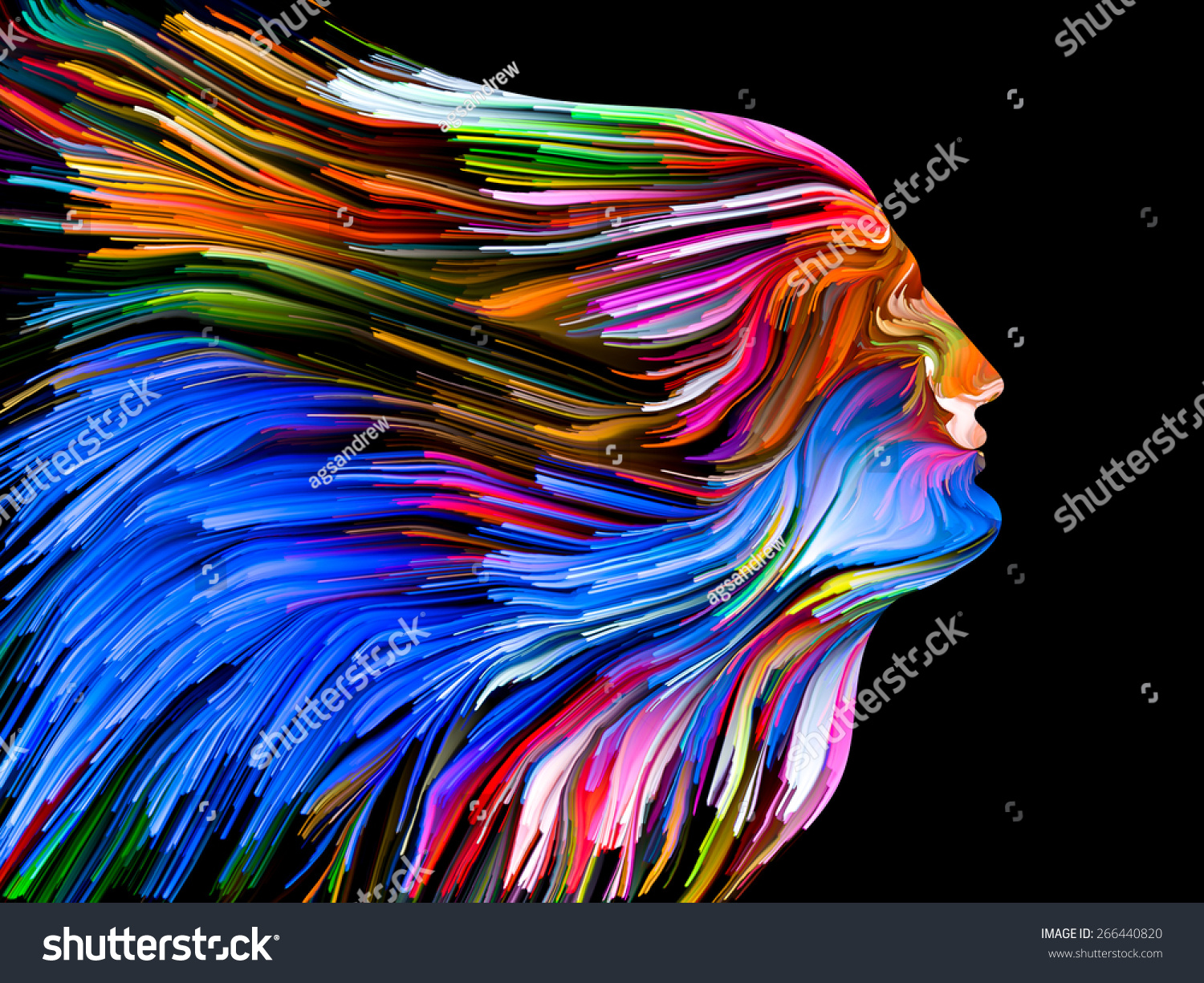 艺术创作,想象与平面设计中色彩的条纹的创造性排列-背景/素材,人物